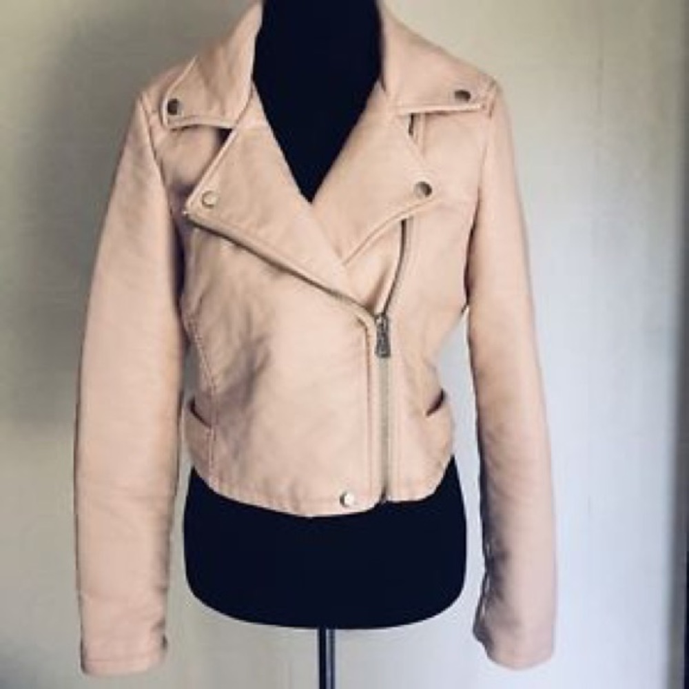 Pink leather jacket